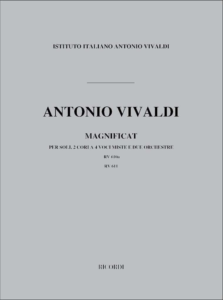 Magnificat Rv 610A - 611 - Ed. G. F. Malipiero